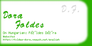 dora foldes business card